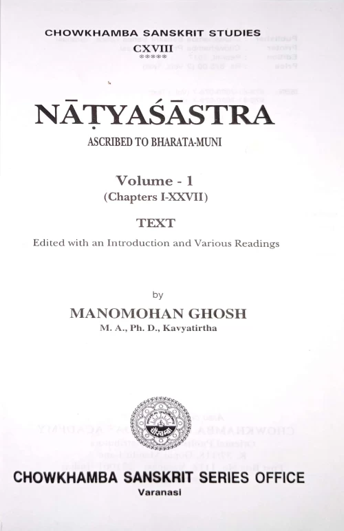 Natya Sastra 2 Vols (Text)